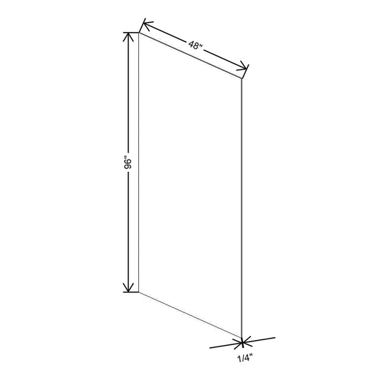 CNC Luxor White 1/4 " W X 96" H X 48" D Plywood Panel