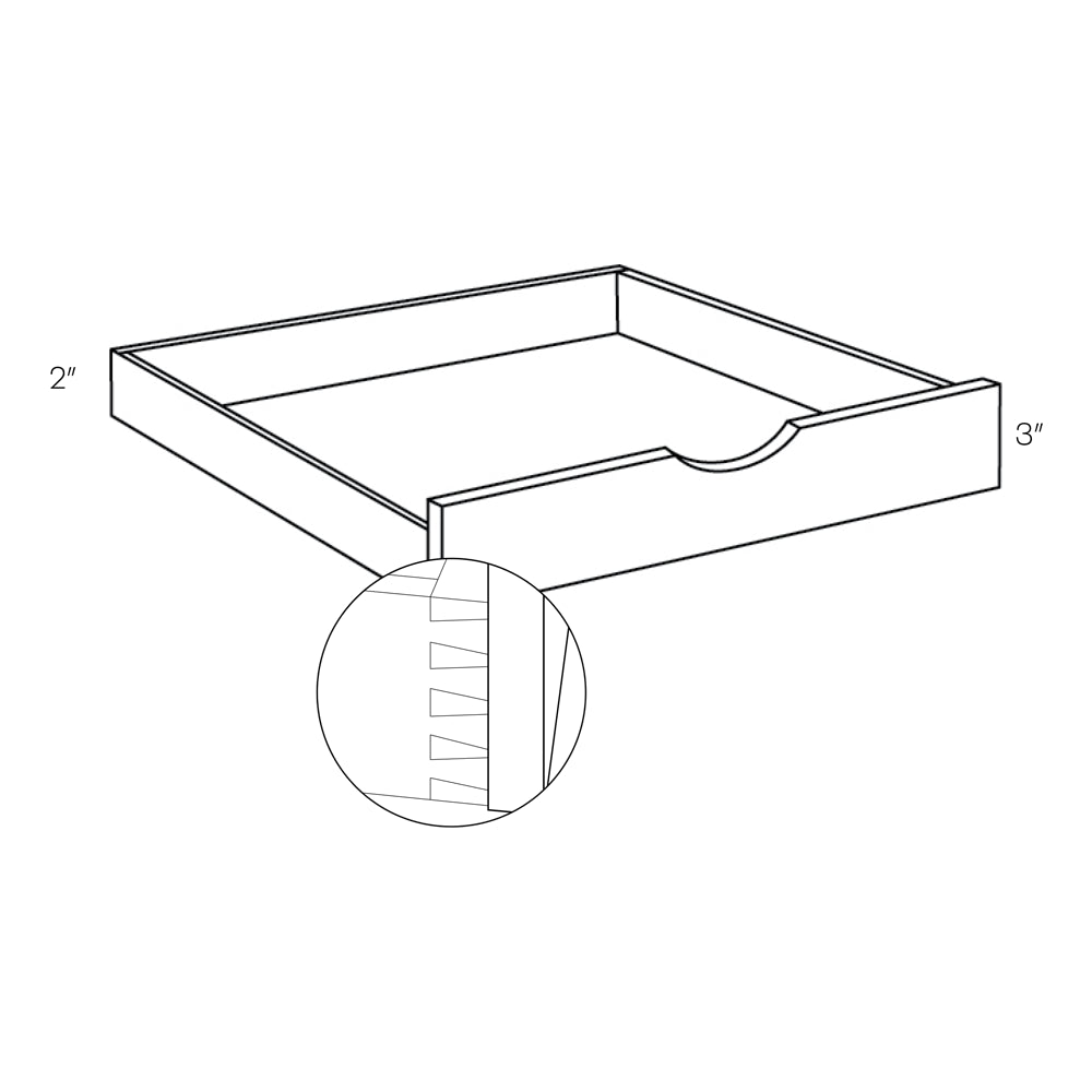 CNC Luxor White 15" W Pull Out Shelf