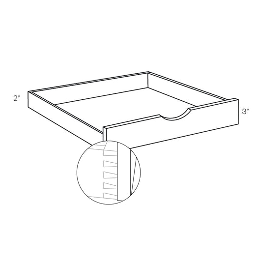 CNC Luxor White 18" W Pull Out Shelf
