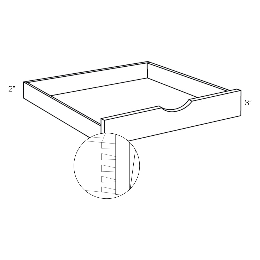 CNC Luxor White 21" W Pull Out Shelf