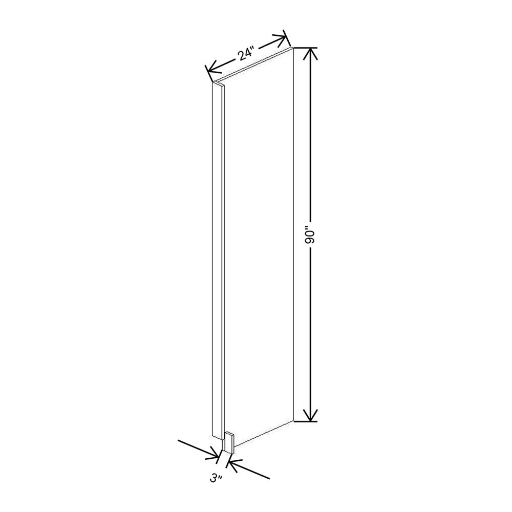 CNC Classic Broadway Chestnut 3" W X 90" H Refrigerator & Dishwasher End Panel