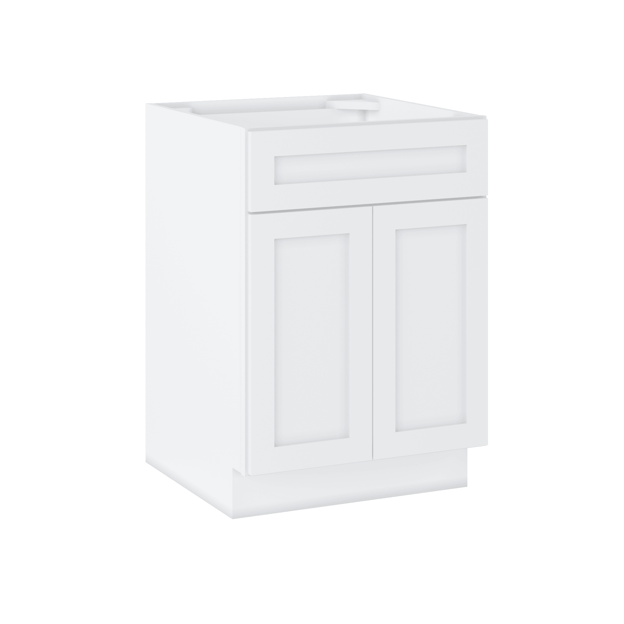 Sink Base Kitchen Cabinet SB24 Alpina White LessCare 24 in. width 34.5 in. height 24 in. depth