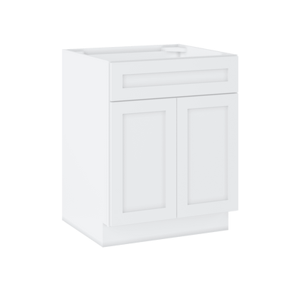 Sink Base Kitchen Cabinet SB27 Alpina White LessCare 27 in. width 34.5 in. height 24 in. depth