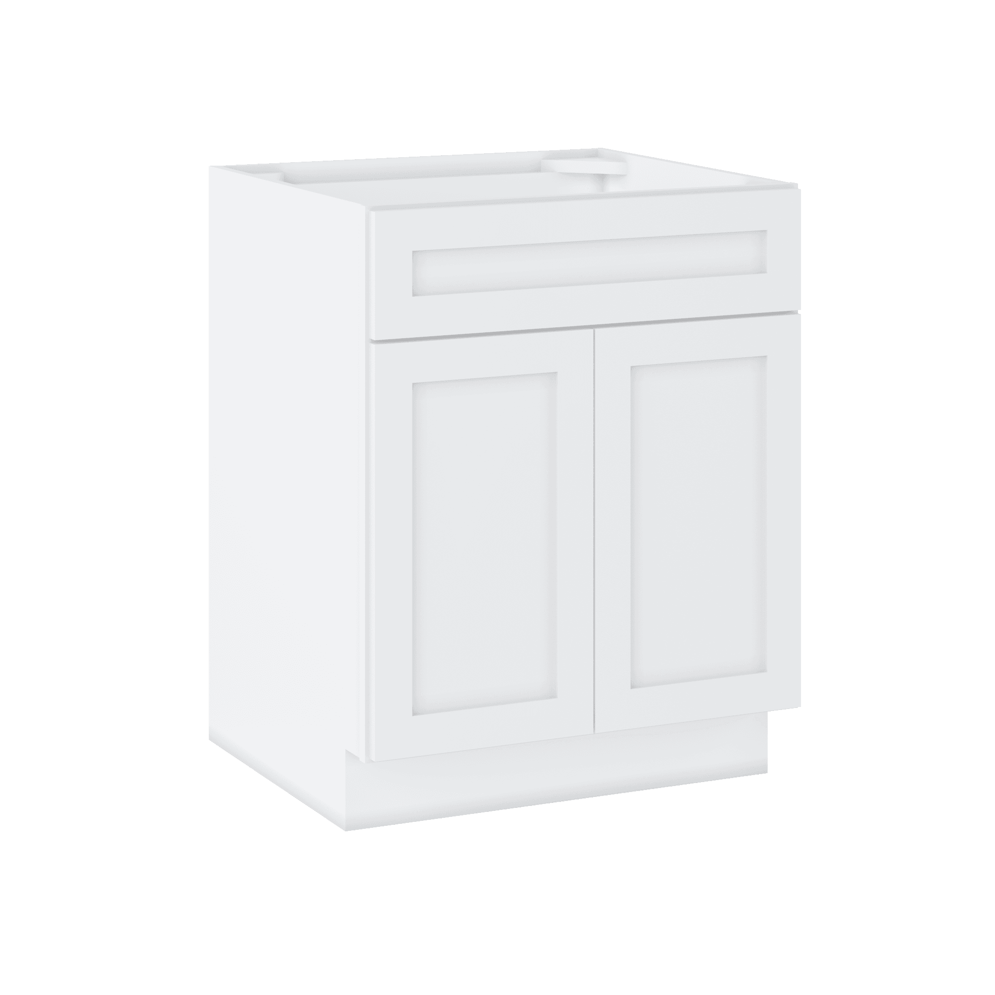 Sink Base Kitchen Cabinet SB27 Alpina White LessCare 27 in. width 34.5 in. height 24 in. depth