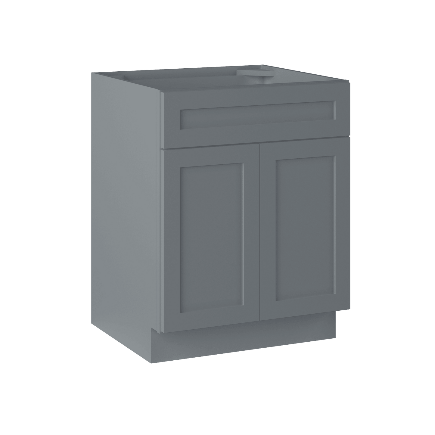 Sink Base Kitchen Cabinet SB27 Colonial Gray LessCare 27 in. width 34.5 in. height 24 in. depth