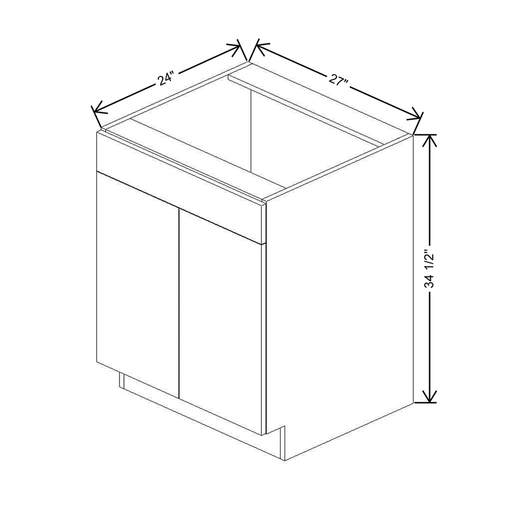 CNC Classic Milano Autumn 27" W 1 Drawer Front Double Door Sink Base Cabinet