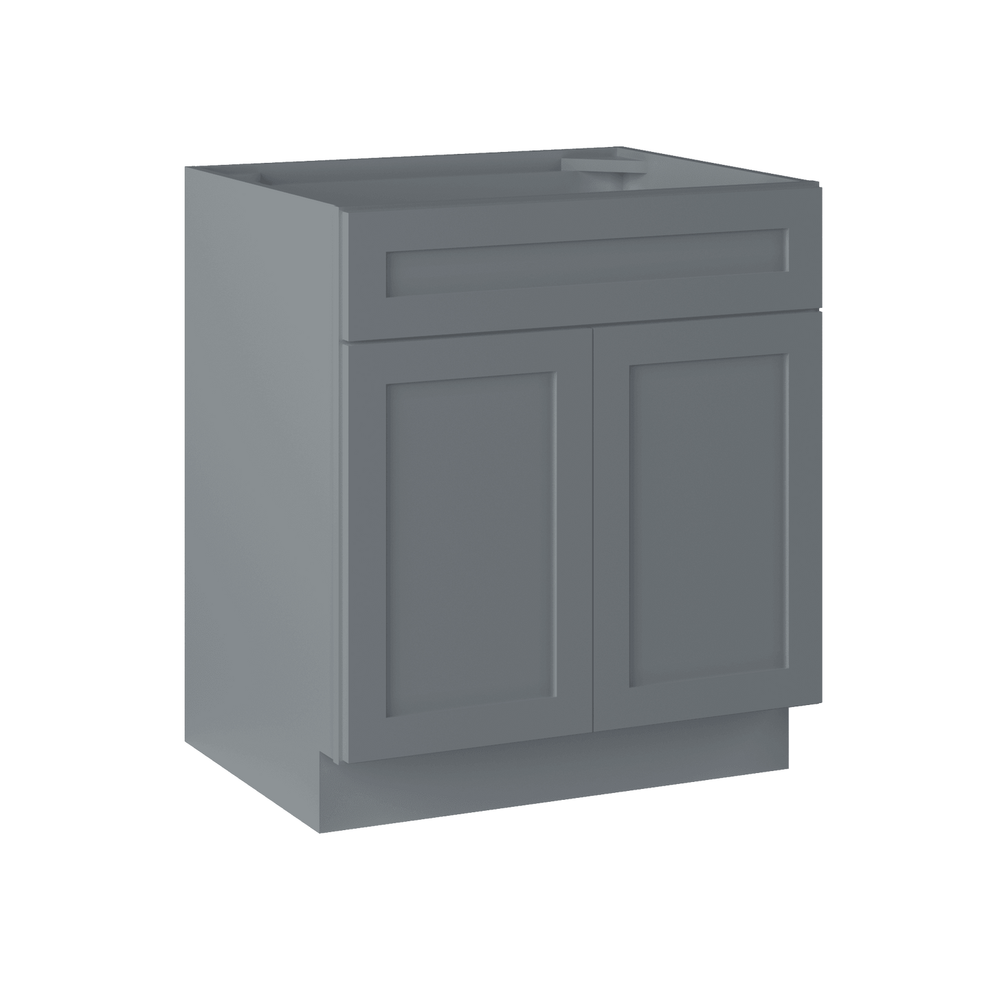 Sink Base Kitchen Cabinet SB30 Colonial Gray LessCare 30 in. width 34.5 in. height 24 in. depth