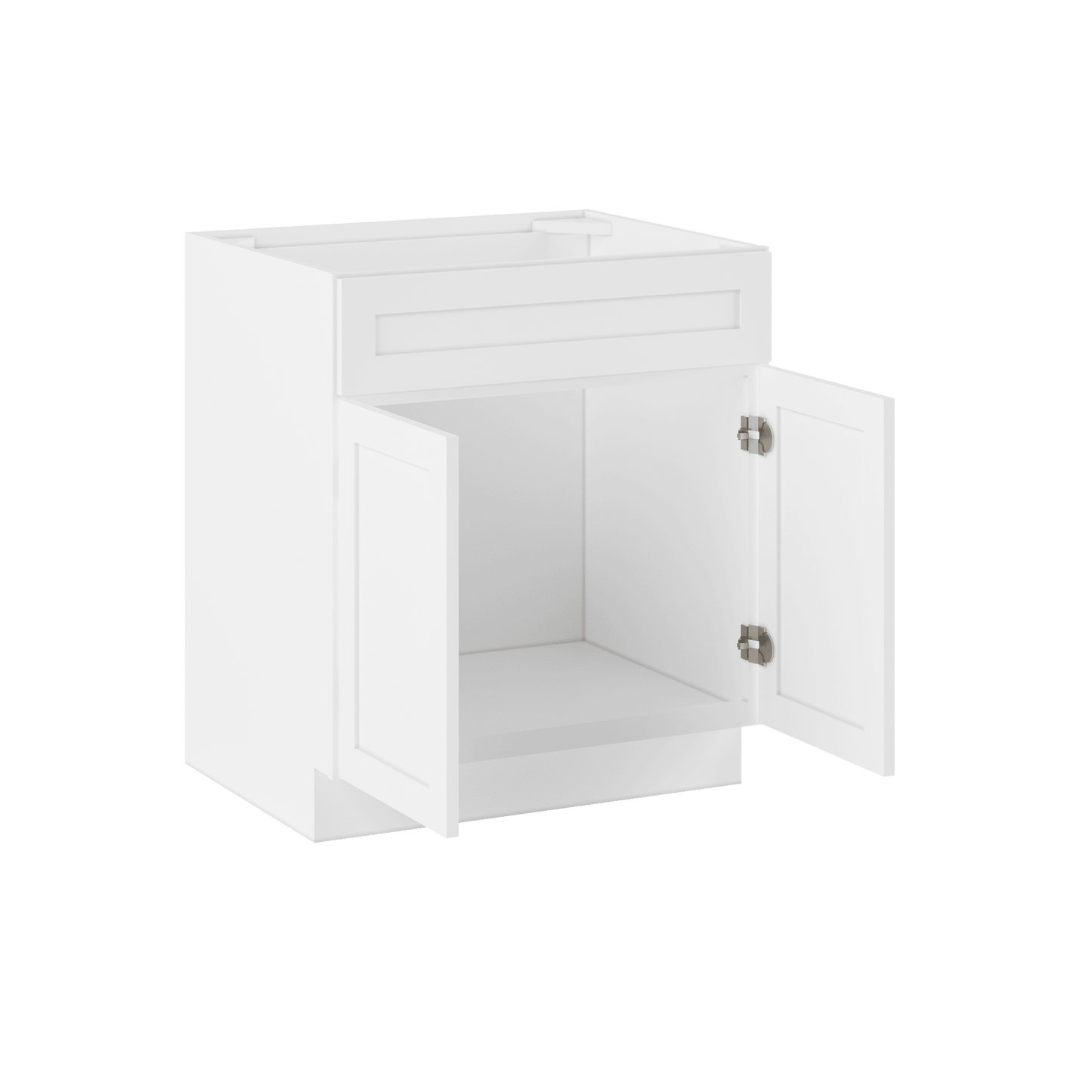 Sink Base Kitchen Cabinet SB30 Alpina White LessCare 30 in. width 34.5 in. height 24 in. depth