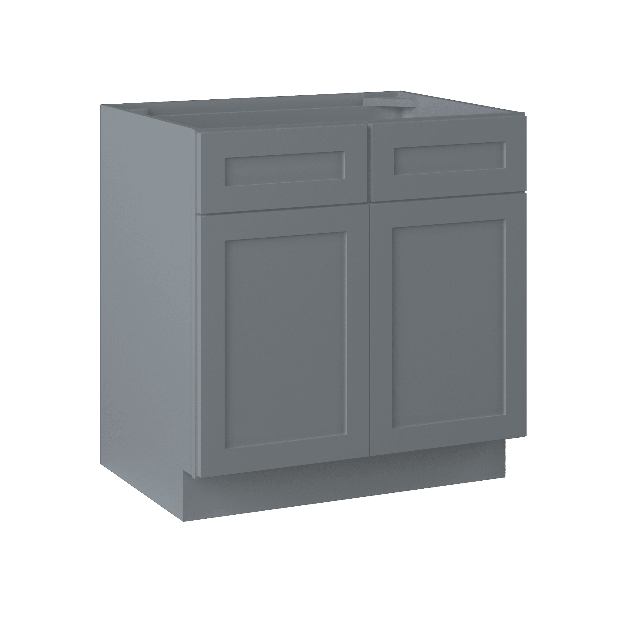 Sink Base Kitchen Cabinet SB33 Colonial Gray LessCare 33 in. width 34.5 in. height 24 in. depth