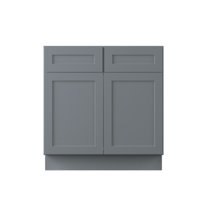 Sink Base Kitchen Cabinet SB33 Colonial Gray LessCare 33 in. width 34.5 in. height 24 in. depth