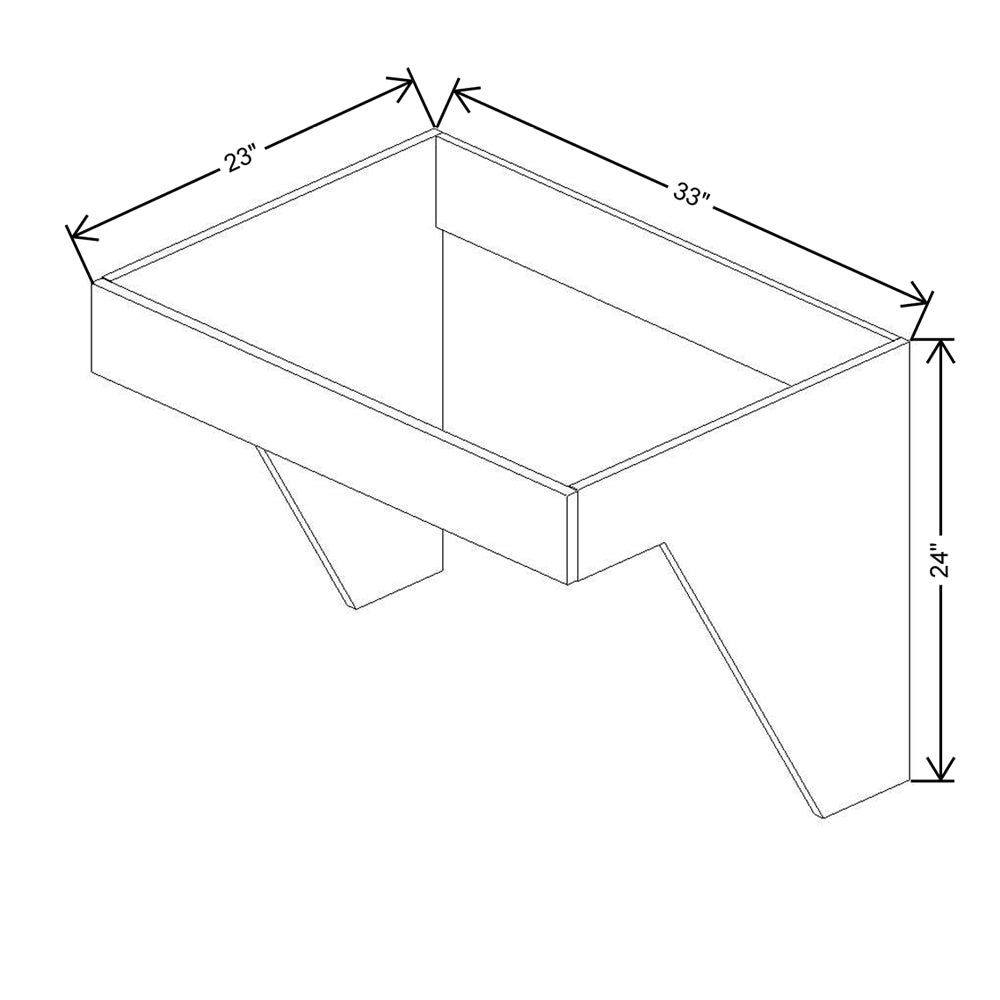 CNC Luxor Misty Grey 33" W Removable Sink Insert