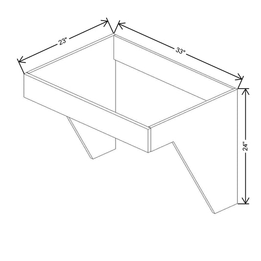 CNC Luxor 5-Piece Misty Grey 33" W Removable Sink Insert