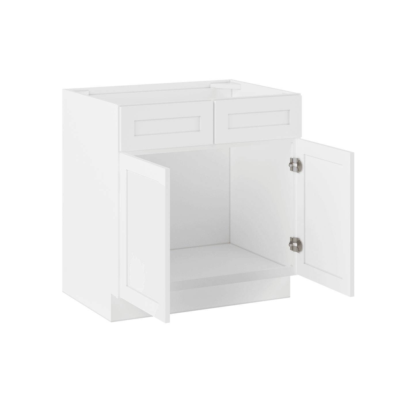 Sink Base Kitchen Cabinet SB33 Alpina White LessCare 33 in. width 34.5 in. height 24 in. depth