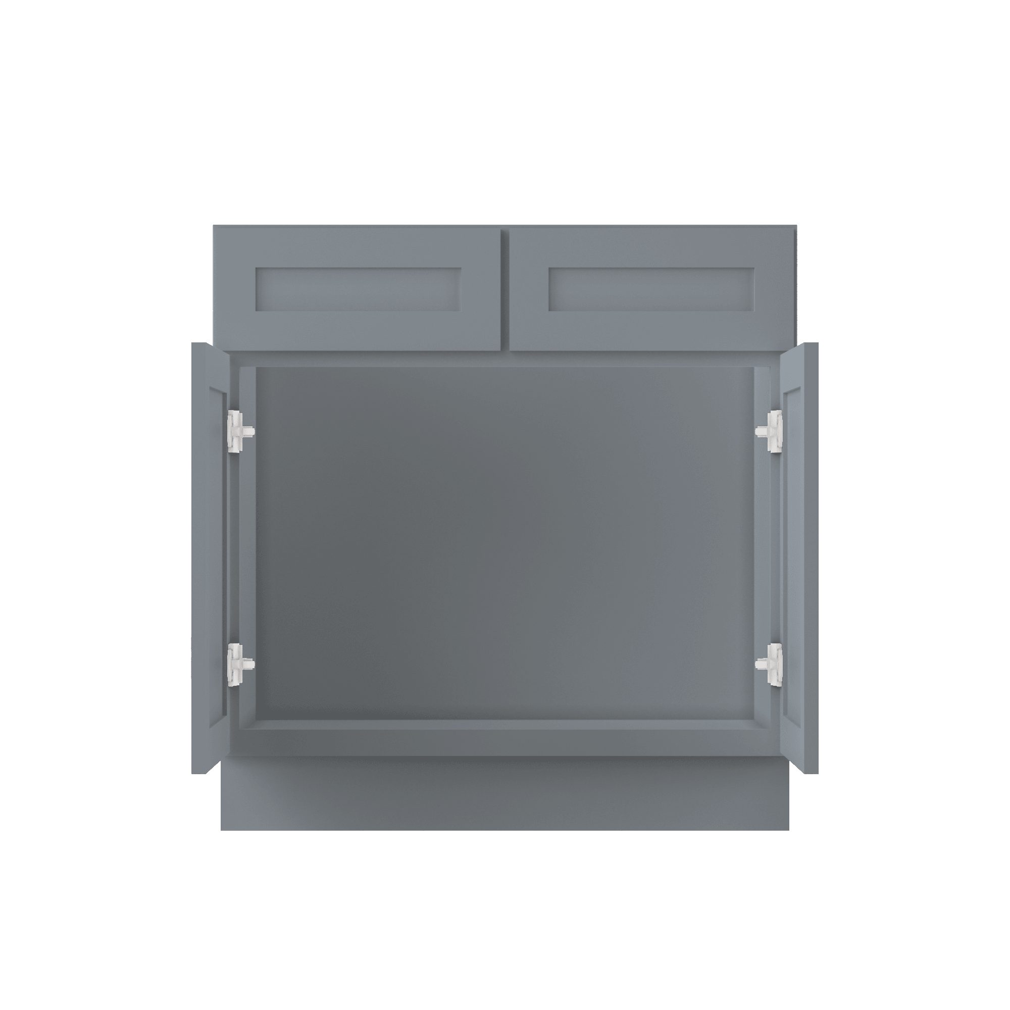 Sink Base Kitchen Cabinet SB33 Colonial Gray LessCare 33 in. width 34.5 in. height 24 in. depth