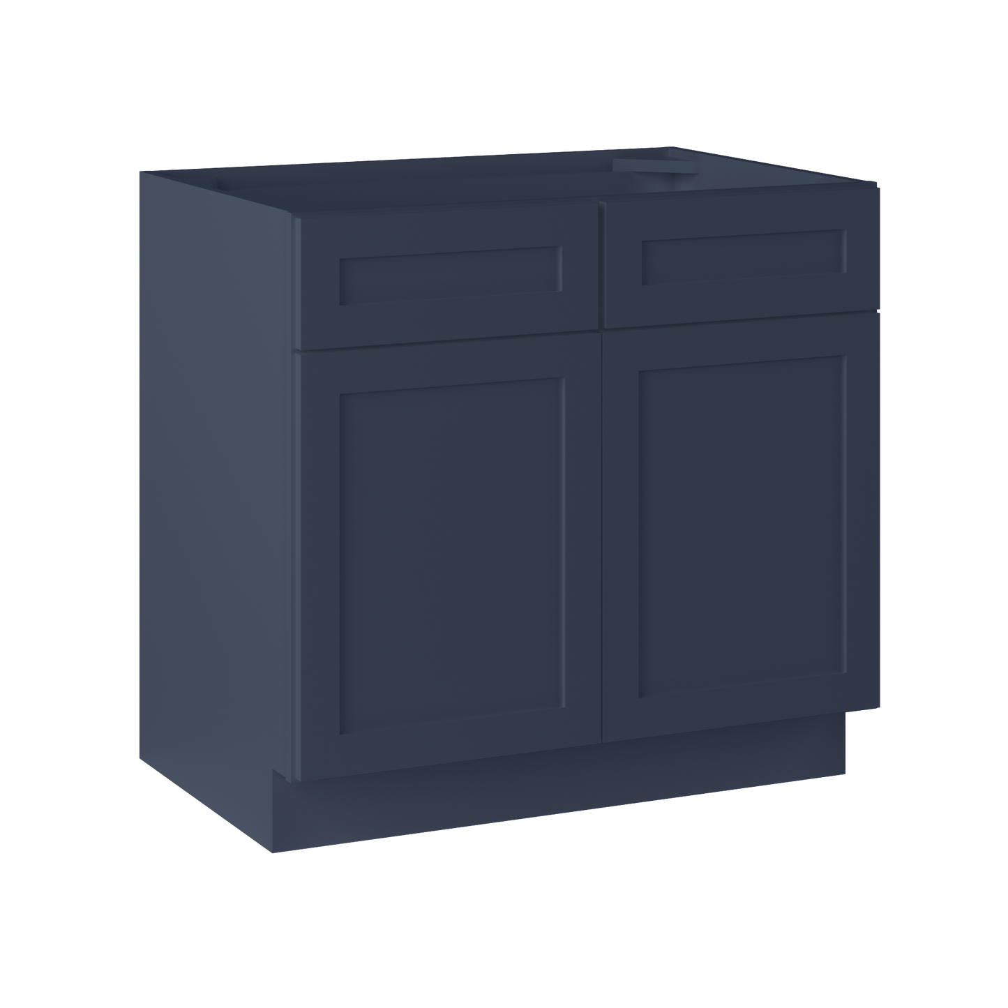 Sink Base Kitchen Cabinet SB36 Danbury Blue LessCare 36 in. width 34.5 in. height 24 in. depth