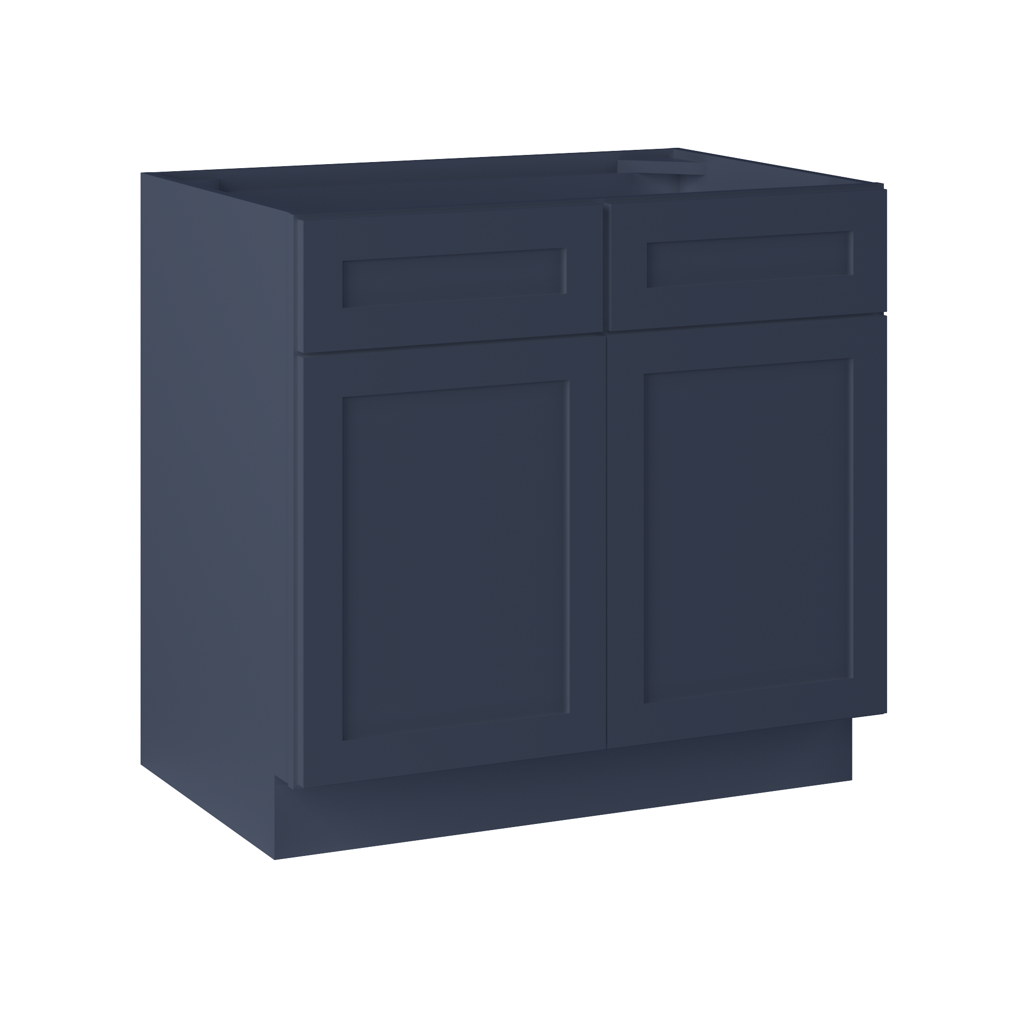 Sink Base Kitchen Cabinet SB36 Danbury Blue LessCare 36 in. width 34.5 in. height 24 in. depth