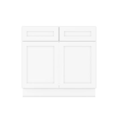 Sink Base Kitchen Cabinet SB36 Alpina White LessCare 36 in. width 34.5 in. height 24 in. depth