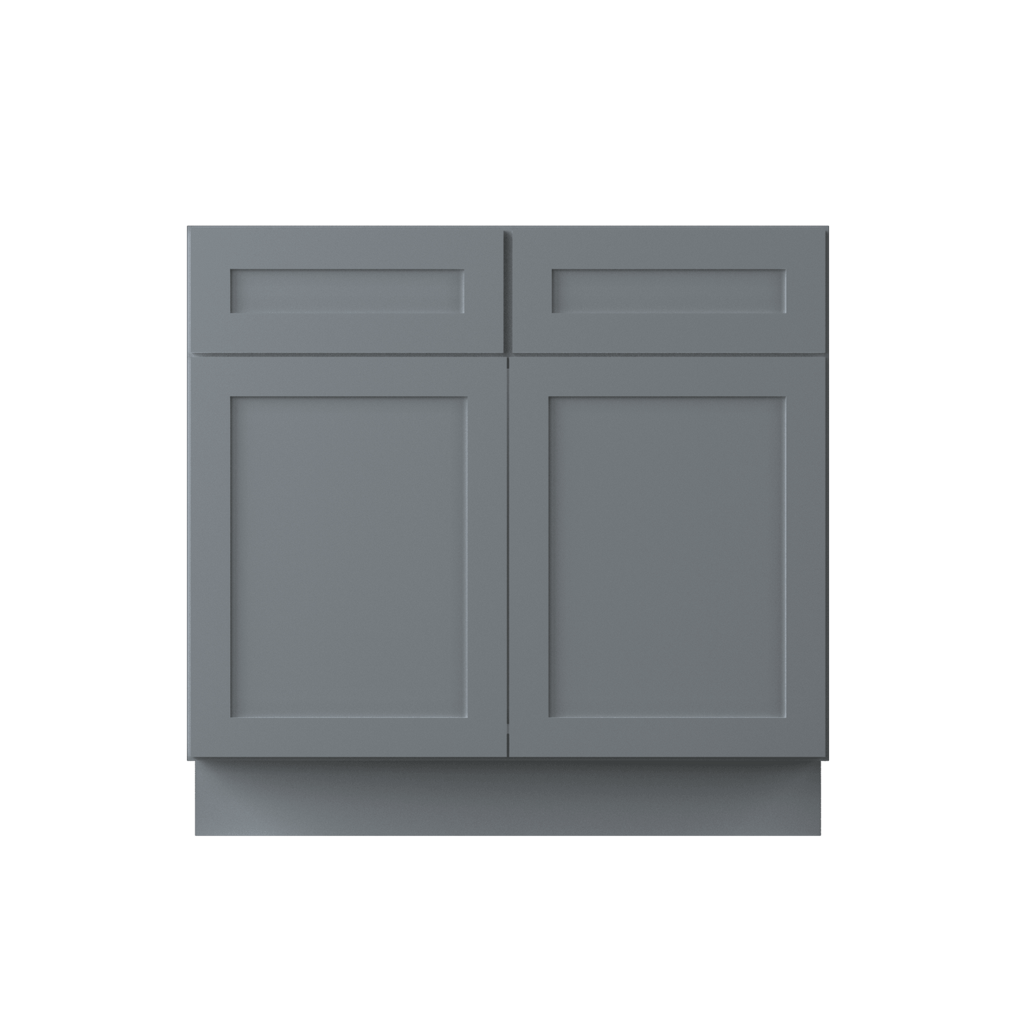 Sink Base Kitchen Cabinet SB36 Colonial Gray LessCare 36 in. width 34.5 in. height 24 in. depth