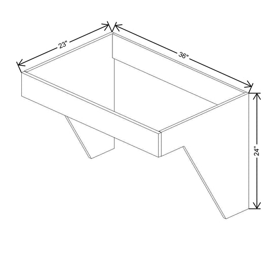 CNC Luxor Smoky Grey 36" W Removable Sink Insert