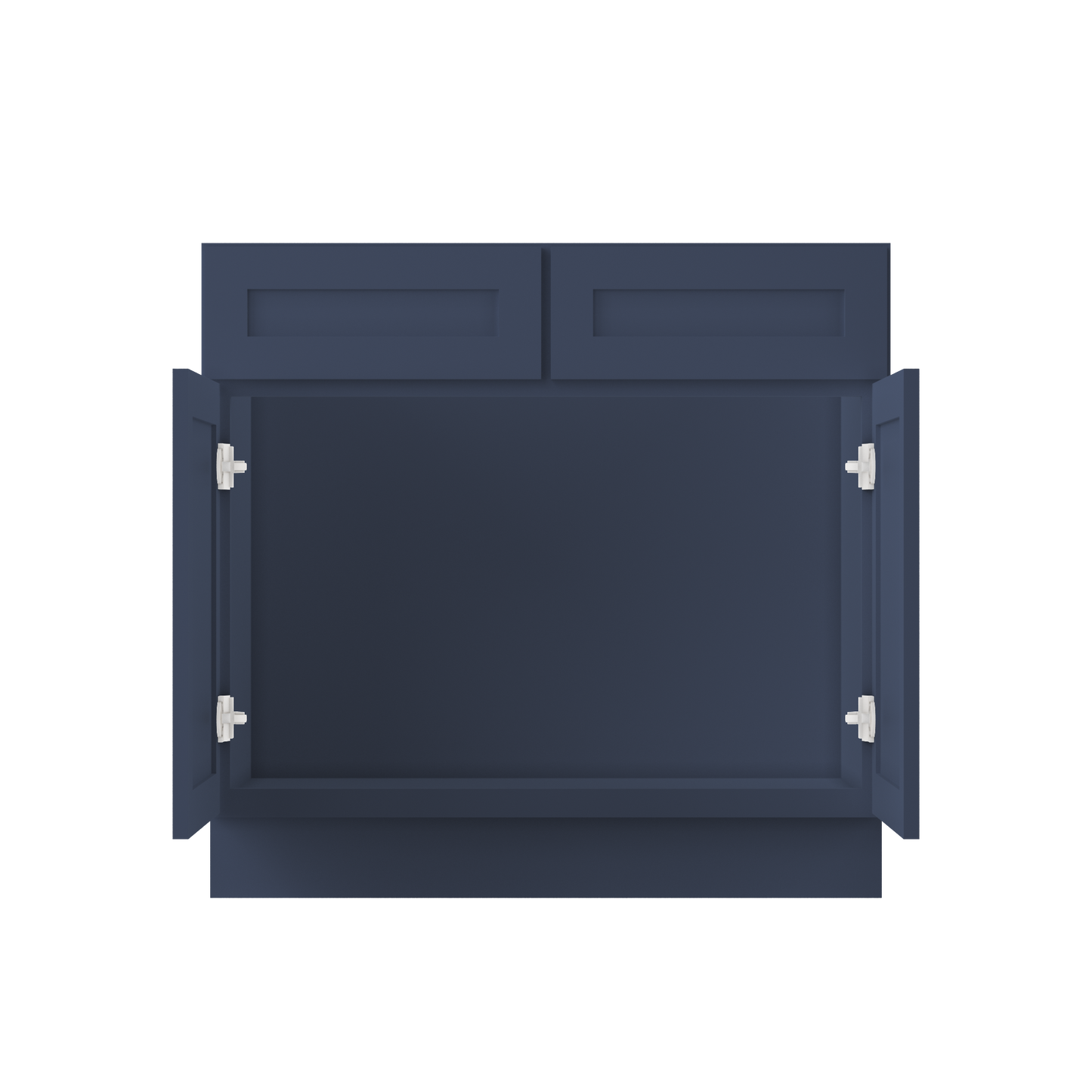 Sink Base Kitchen Cabinet SB36 Danbury Blue LessCare 36 in. width 34.5 in. height 24 in. depth