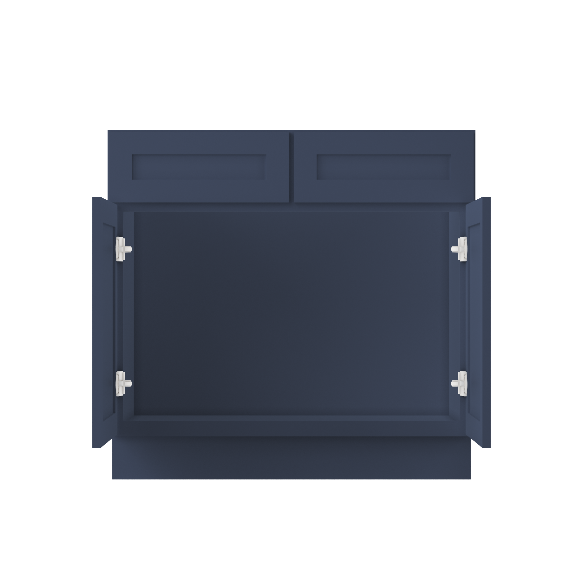 Sink Base Kitchen Cabinet SB36 Danbury Blue LessCare 36 in. width 34.5 in. height 24 in. depth