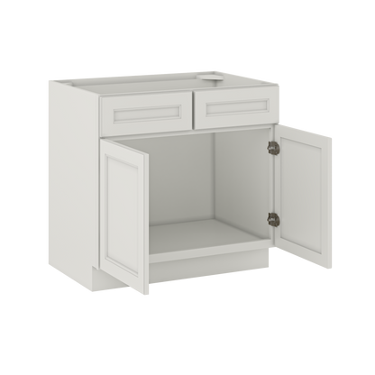 Sink Base Kitchen Cabinet SB36 Milan Pearl 36 in. width 34.5 in. height 24 in. depth