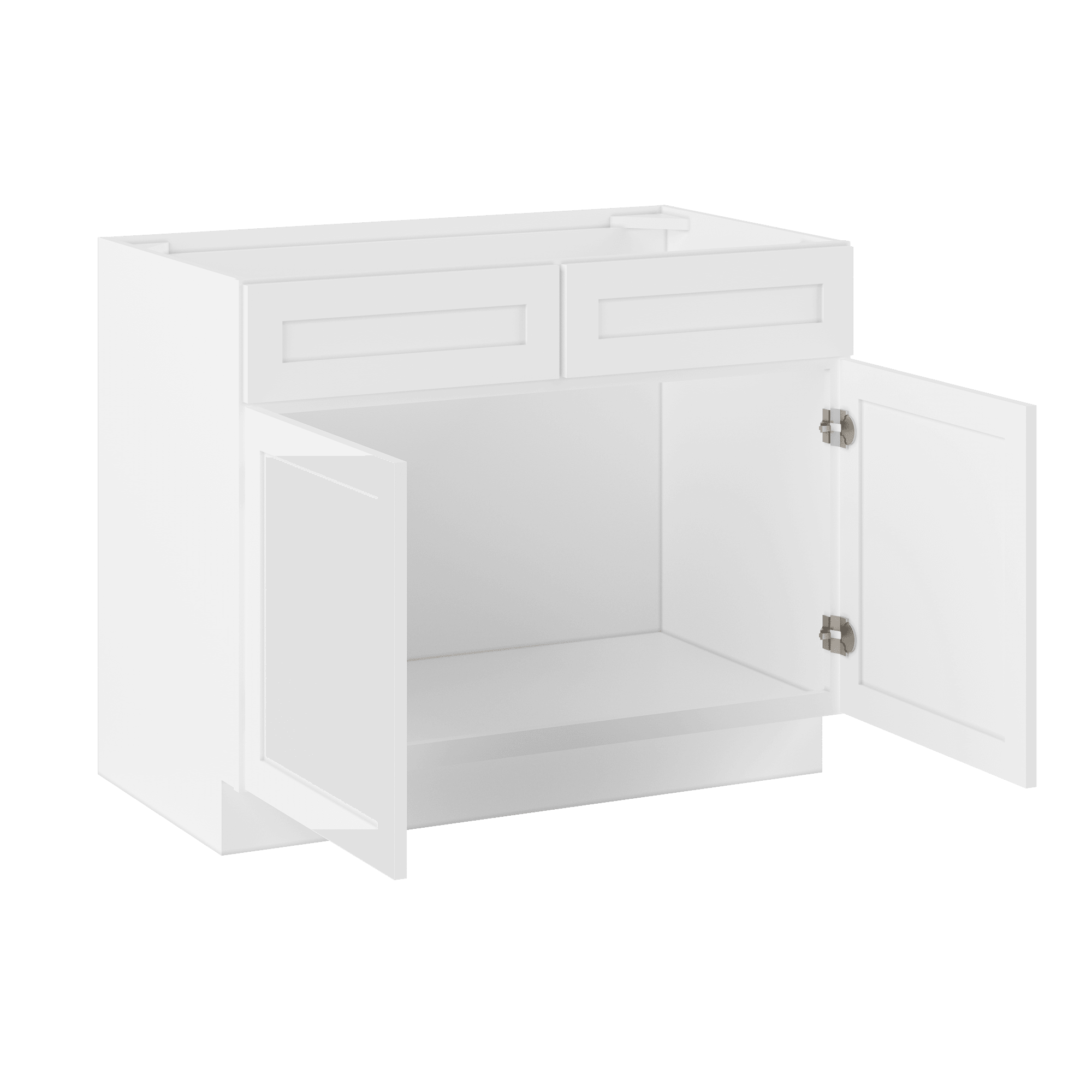 Sink Base Kitchen Cabinet SB42 Alpina White LessCare 42 in. width 34.5 in. height 24 in. depth