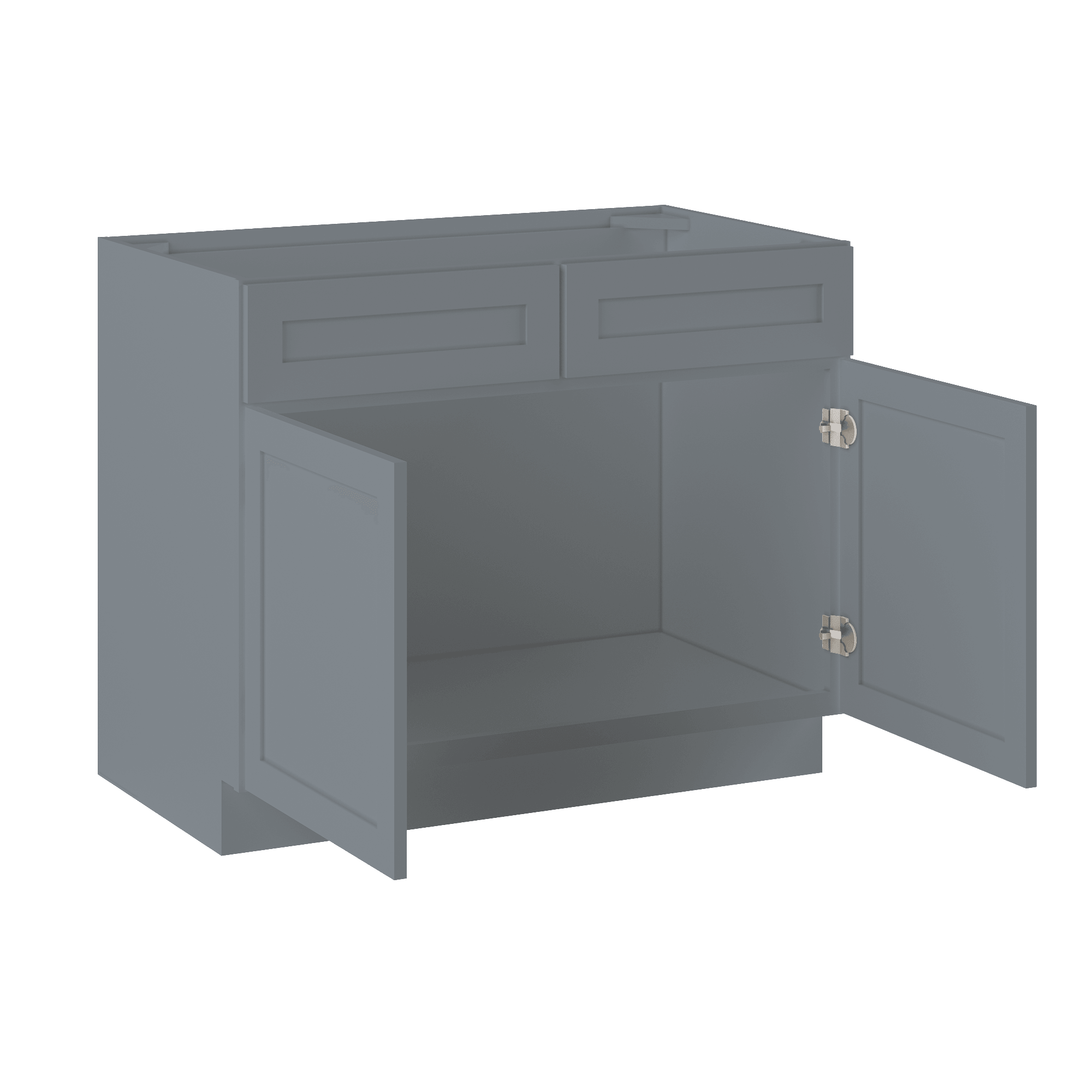 Sink Base Kitchen Cabinet SB42 Colonial Gray LessCare 42 in. width 34.5 in. height 24 in. depth