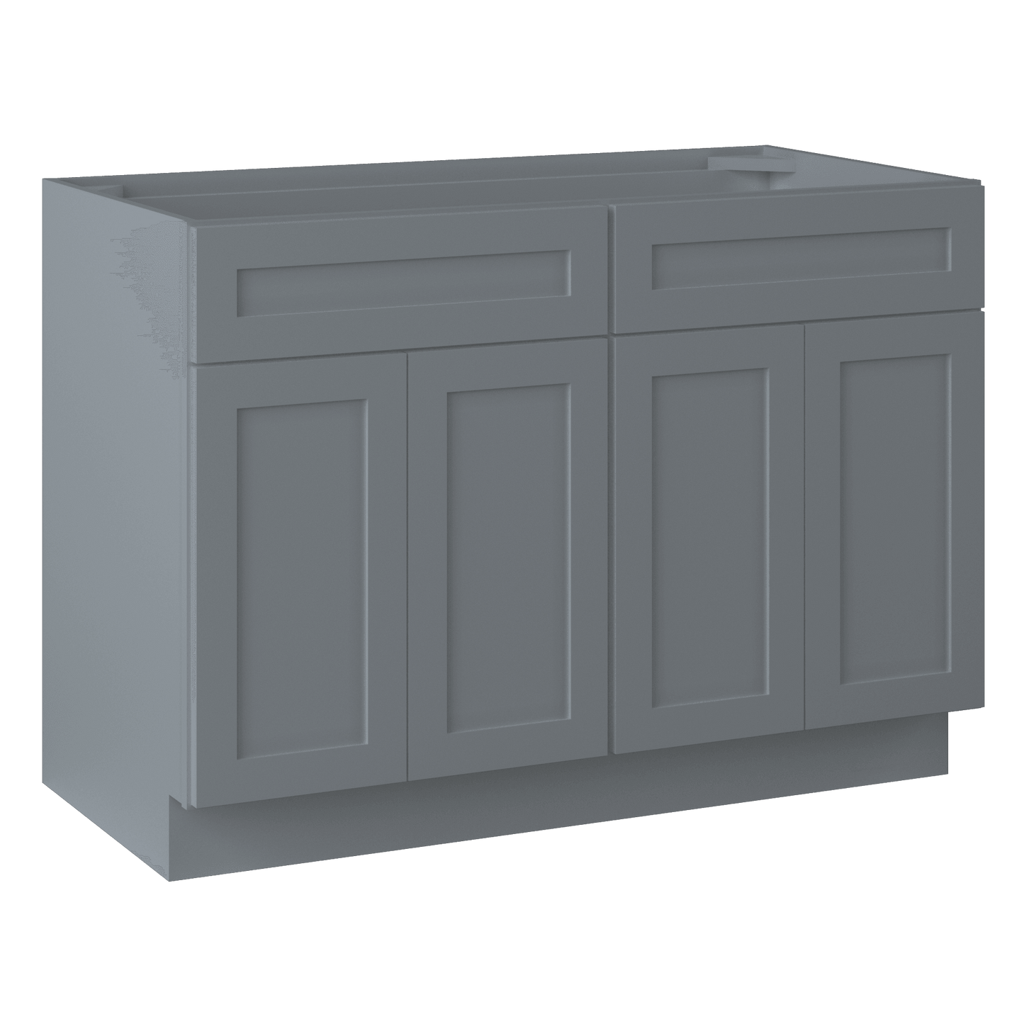 Sink Base Kitchen Cabinet SB48 Colonial Gray LessCare 48 in. width 34.5 in. height 24 in. depth