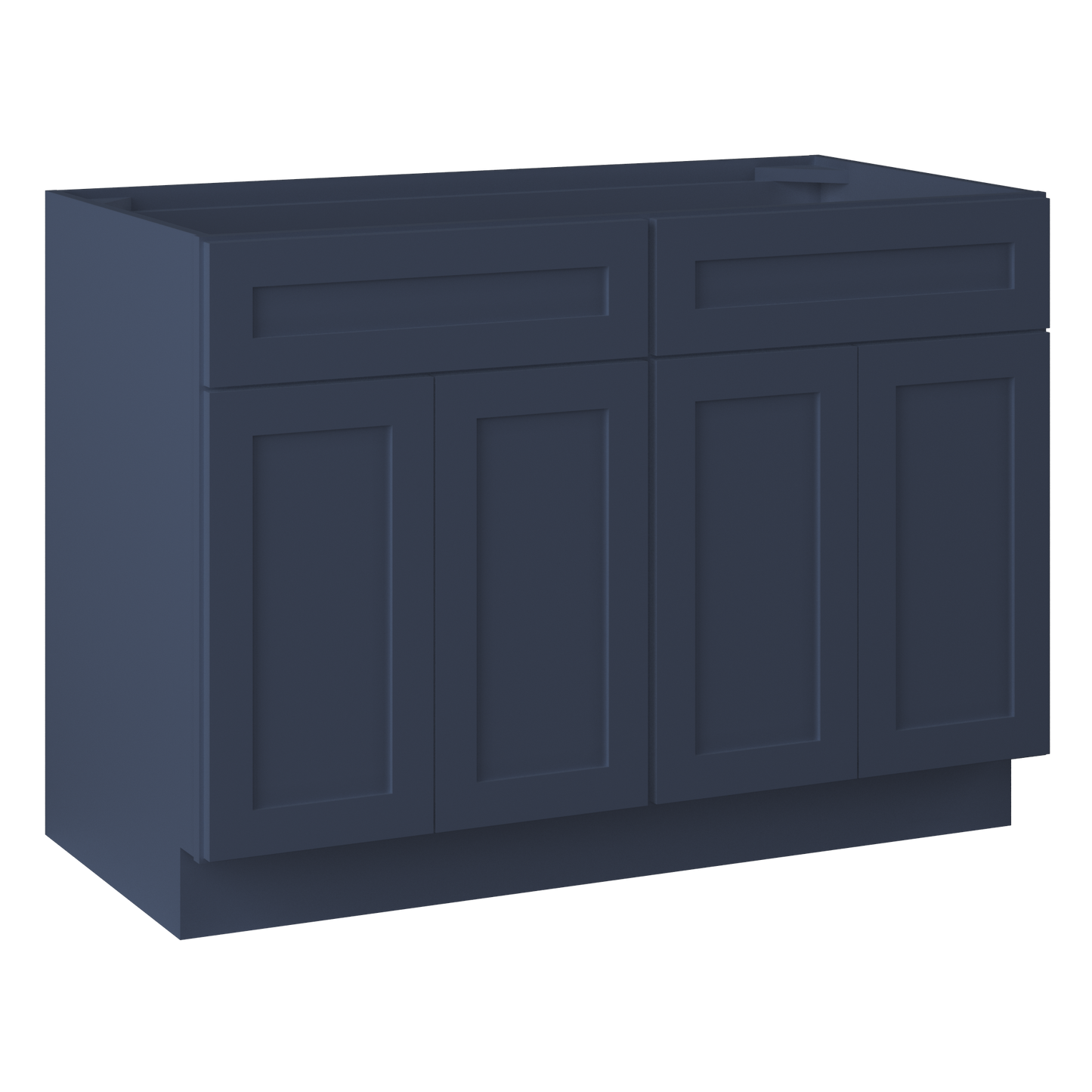 Sink Base Kitchen Cabinet SB48 Danbury Blue LessCare 48 in. width 34.5 in. height 24 in. depth