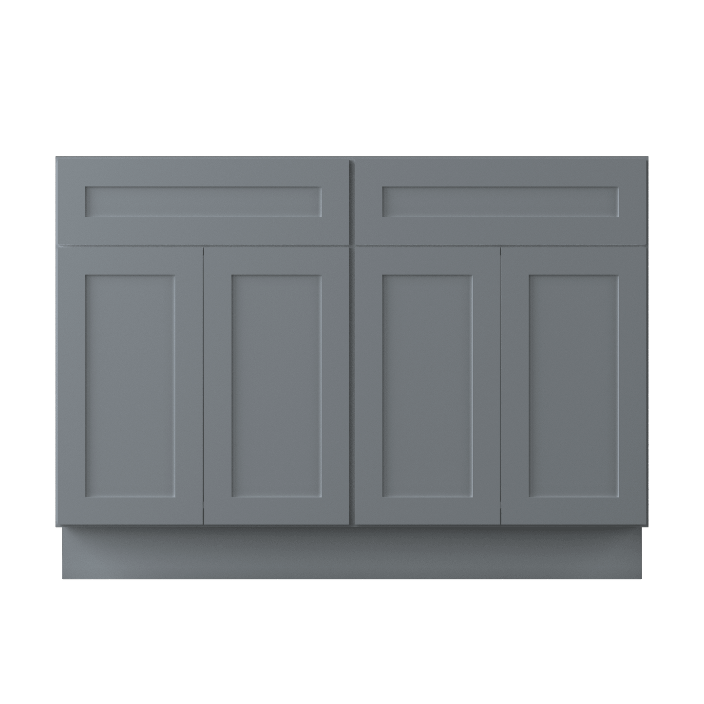 Sink Base Kitchen Cabinet SB48 Colonial Gray LessCare 48 in. width 34.5 in. height 24 in. depth