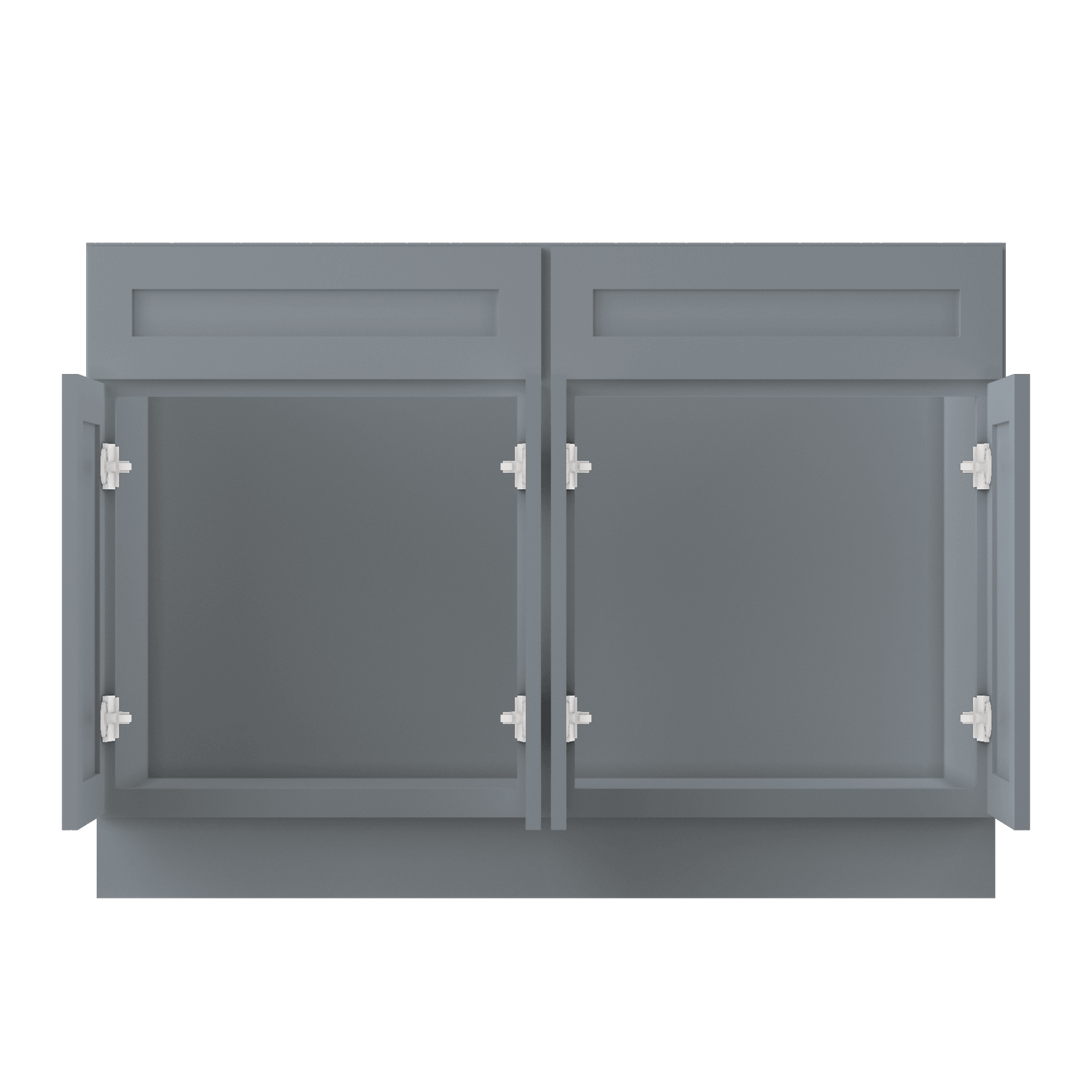 Sink Base Kitchen Cabinet SB48 Colonial Gray LessCare 48 in. width 34.5 in. height 24 in. depth