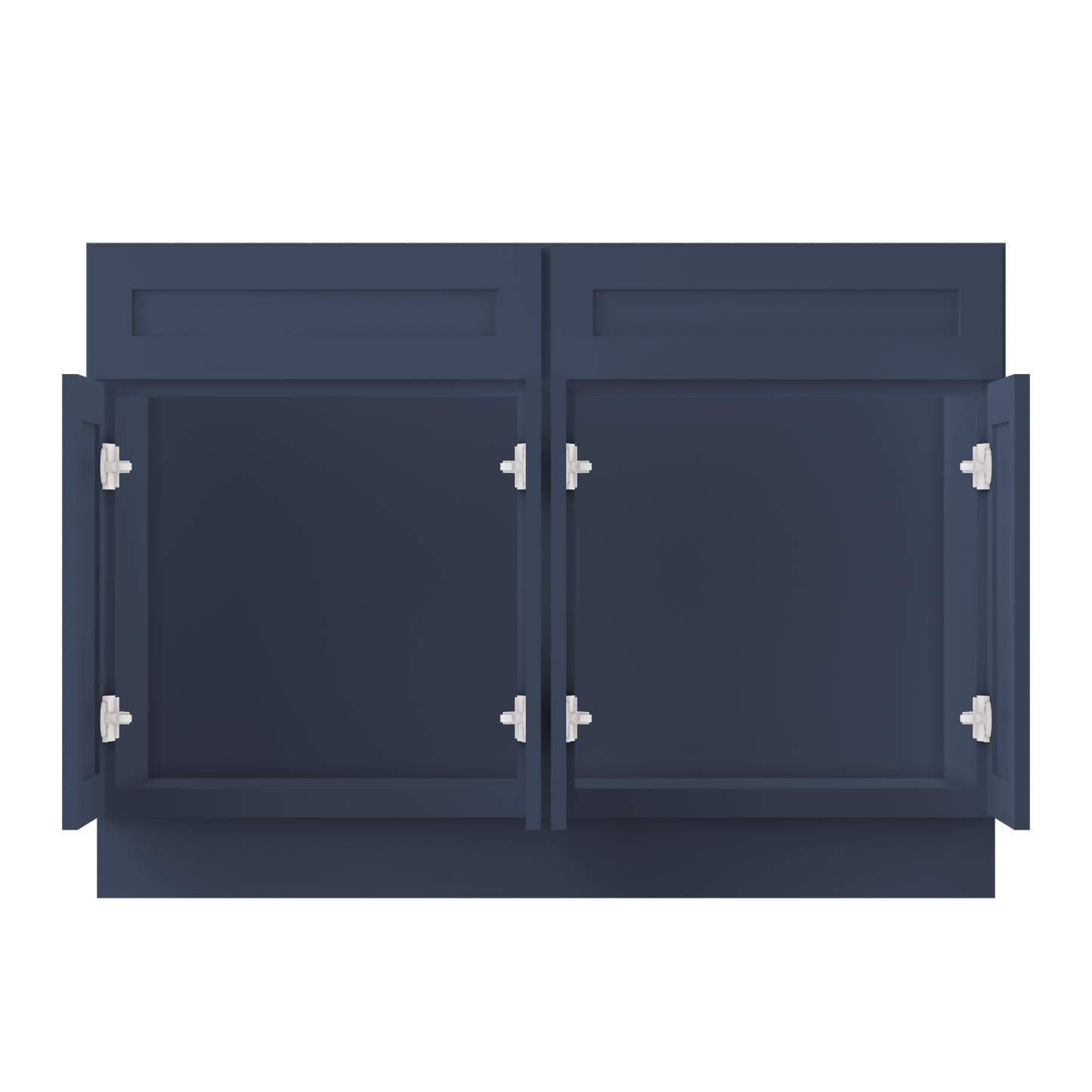 Sink Base Kitchen Cabinet SB48 Danbury Blue LessCare 48 in. width 34.5 in. height 24 in. depth