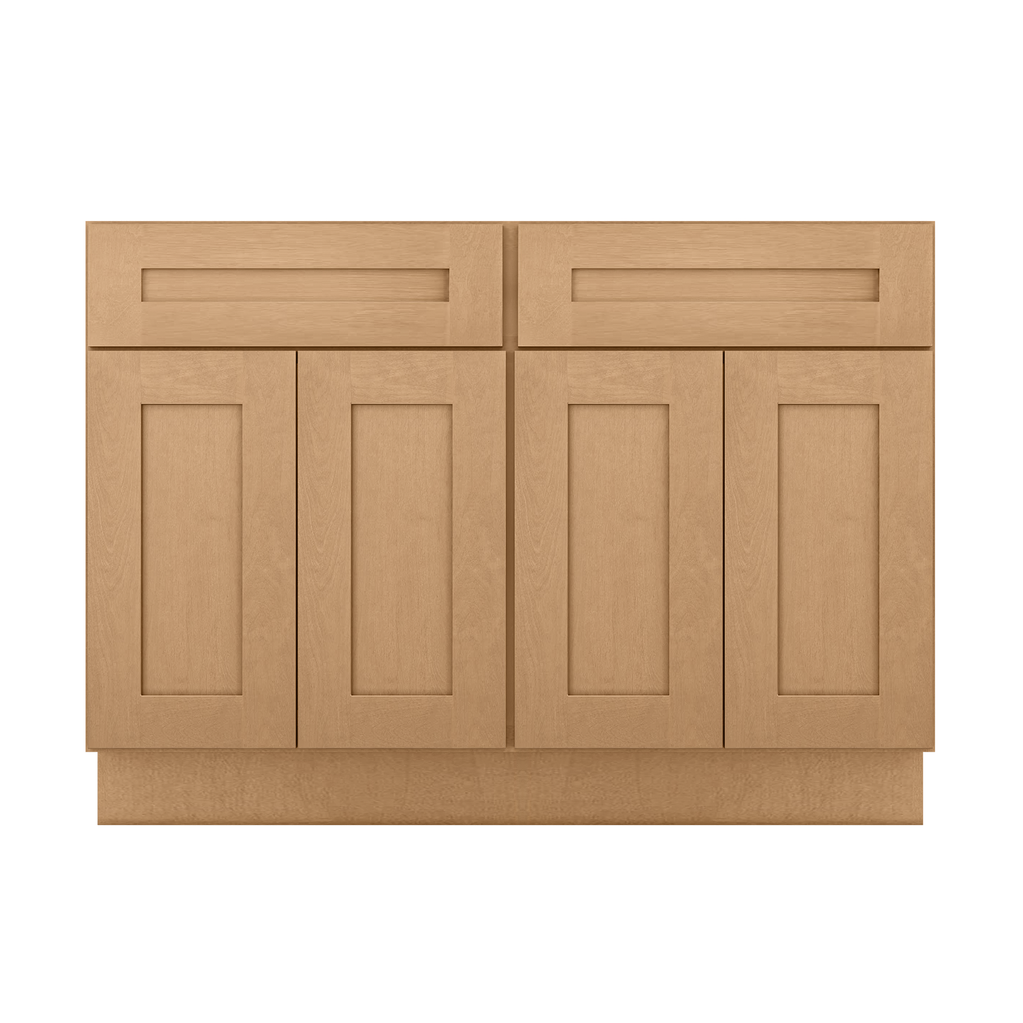 Sink Base Kitchen Cabinet SB48 Shaker Toffee LessCare 48 in. width 34.5 in. height 24 in. depth