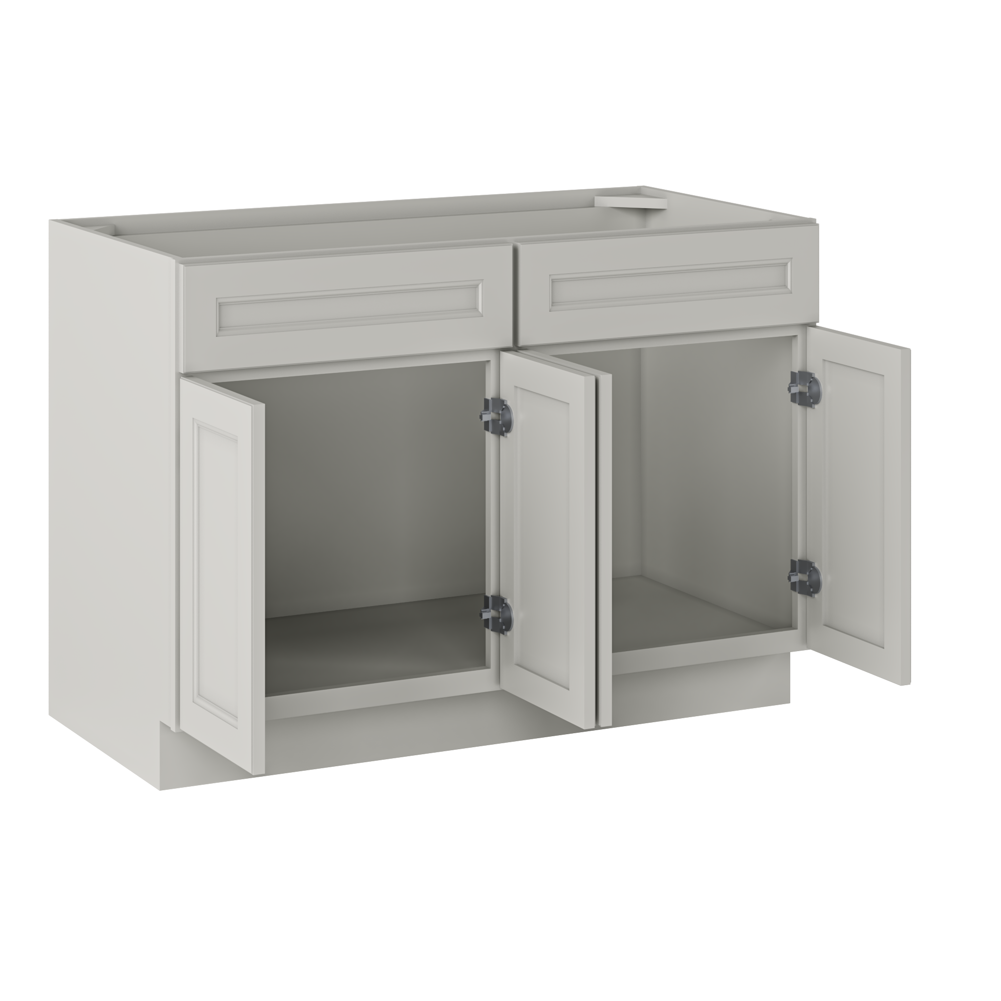 Sink Base Kitchen Cabinet SB48 Milan Pearl 48 in. width 34.5 in. height 24 in. depth