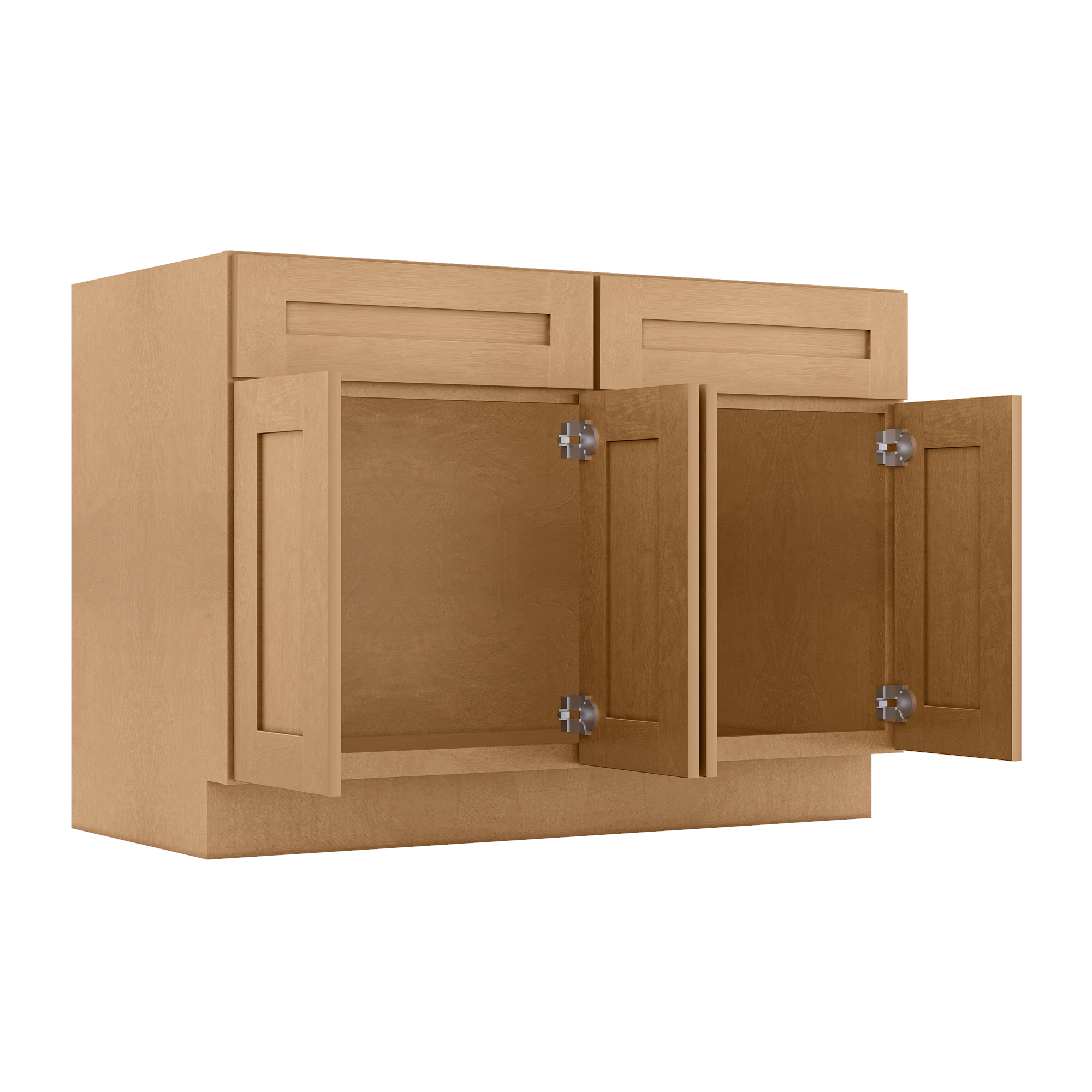 Sink Base Kitchen Cabinet SB48 Shaker Toffee LessCare 48 in. width 34.5 in. height 24 in. depth