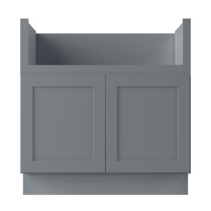 Farmhouse Sink Base Cabinet SBF33 Colonial Gray LessCare 33 in. width