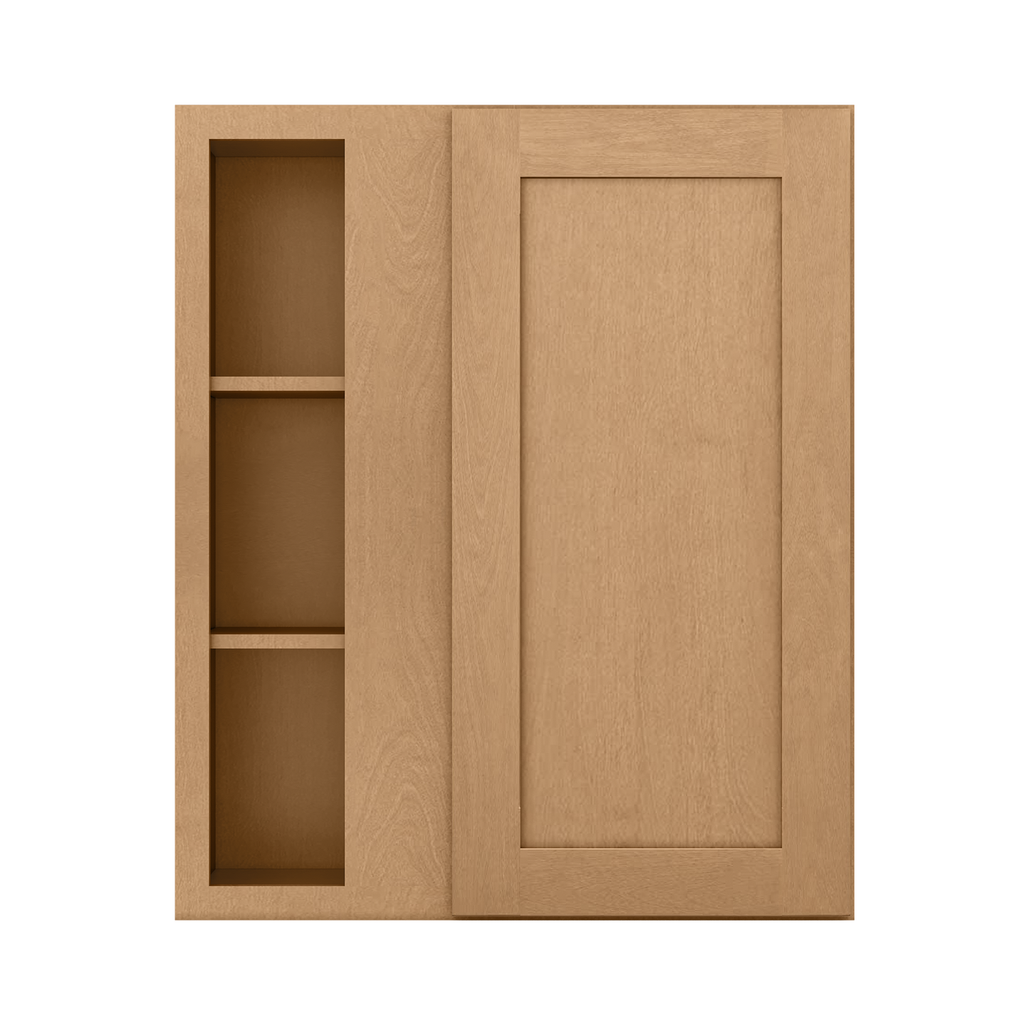 Square Corner Wall Blind Reversible Kitchen Cabinet SC3036 Shaker Toffee LessCare 30 in. width 36 in. height 12 in. depth