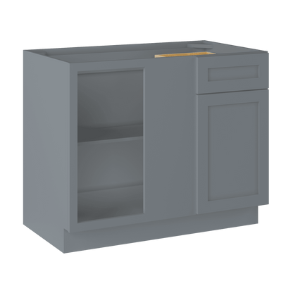 Blind Corner Base Kitchen Cabinet SCB42 Colonial Gray LessCare 42 in. width 34.5 in. height 24 in. depth