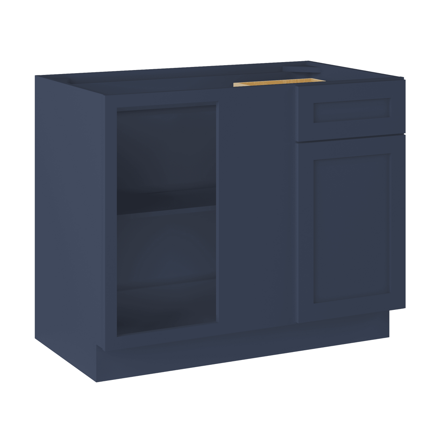 Blind Corner Base Kitchen Cabinet SCB42 Danbury Blue LessCare 42 in. width 34.5 in. height 24 in. depth