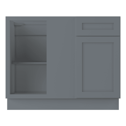 Blind Corner Base Kitchen Cabinet SCB42 Colonial Gray LessCare 42 in. width 34.5 in. height 24 in. depth