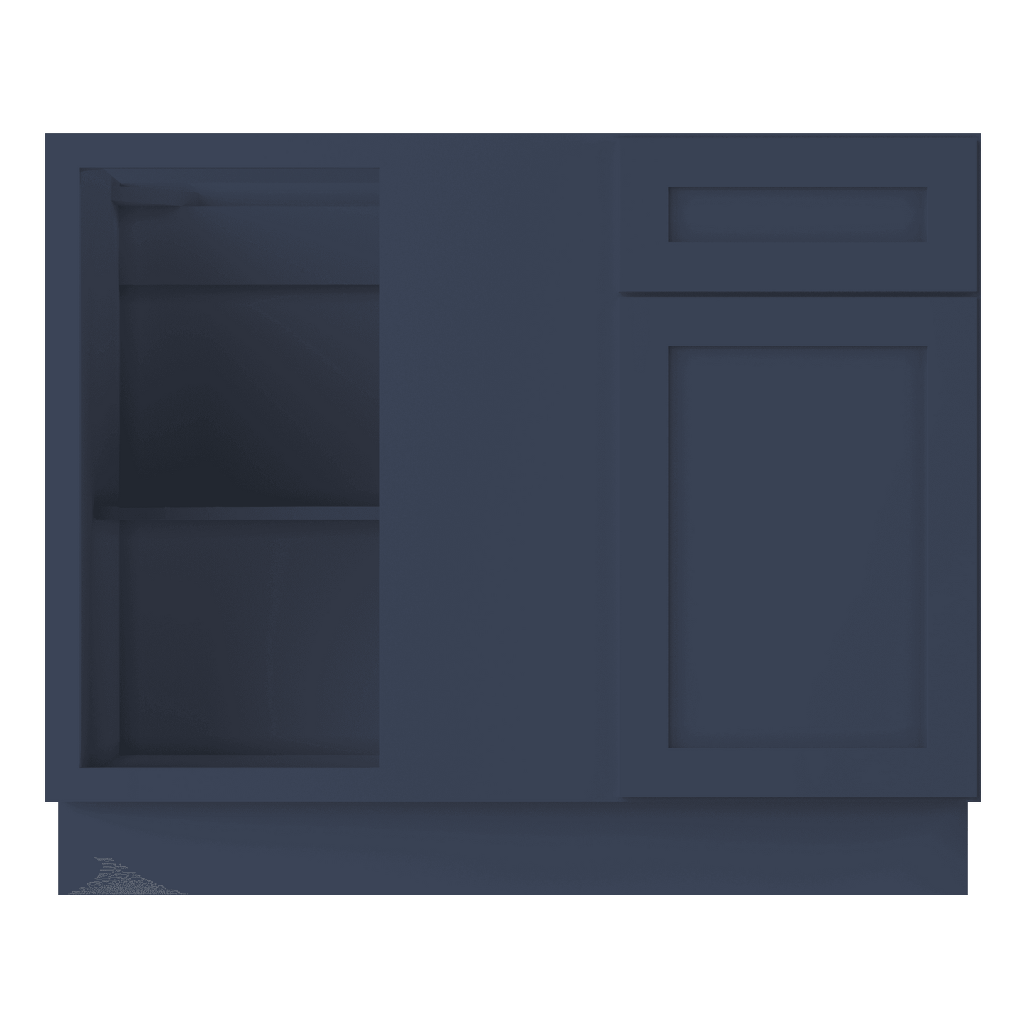 Blind Corner Base Kitchen Cabinet SCB42 Danbury Blue LessCare 42 in. width 34.5 in. height 24 in. depth