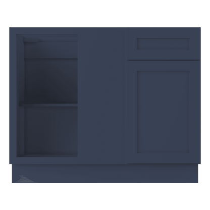 Blind Corner Base Kitchen Cabinet SCB42 Danbury Blue LessCare 42 in. width 34.5 in. height 24 in. depth