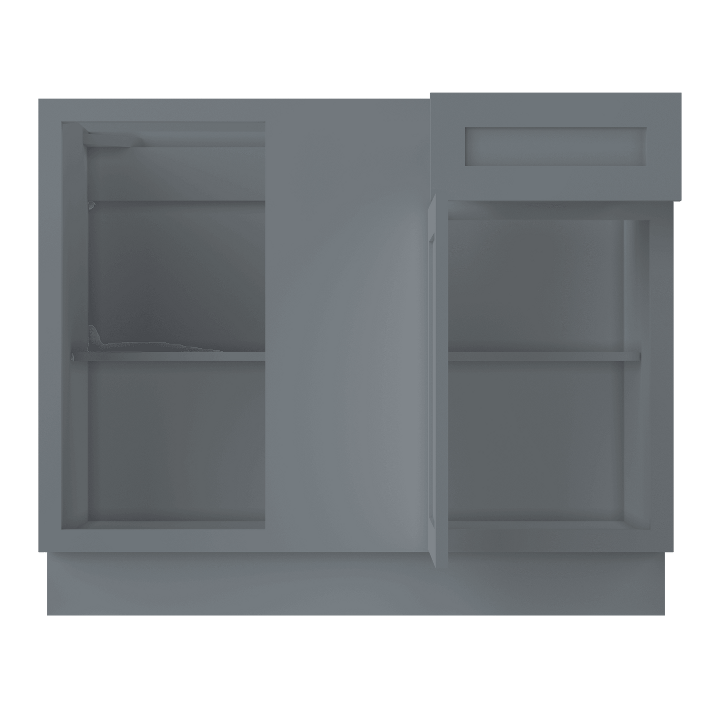 Blind Corner Base Kitchen Cabinet SCB42 Colonial Gray LessCare 42 in. width 34.5 in. height 24 in. depth