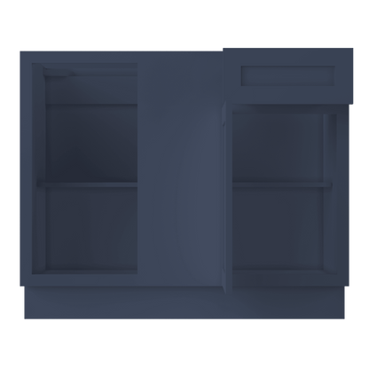 Blind Corner Base Kitchen Cabinet SCB42 Danbury Blue LessCare 42 in. width 34.5 in. height 24 in. depth