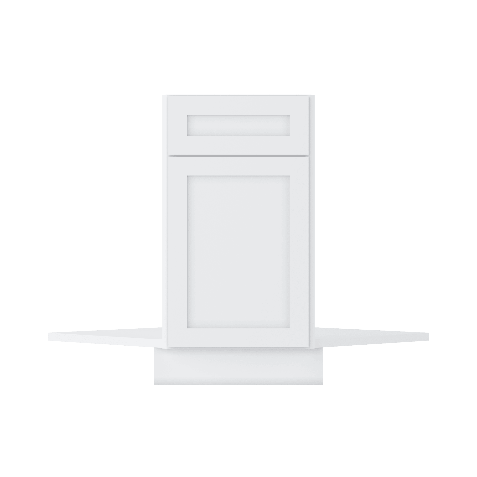 Sink Front Corner Base Kitchen Cabinet SFC36 Alpina White LessCare 34.5 in. height 36 in. depth