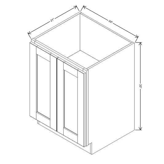 J&K Hazel H8 Vanity Base FHD  24" W x 33" H x 21" D