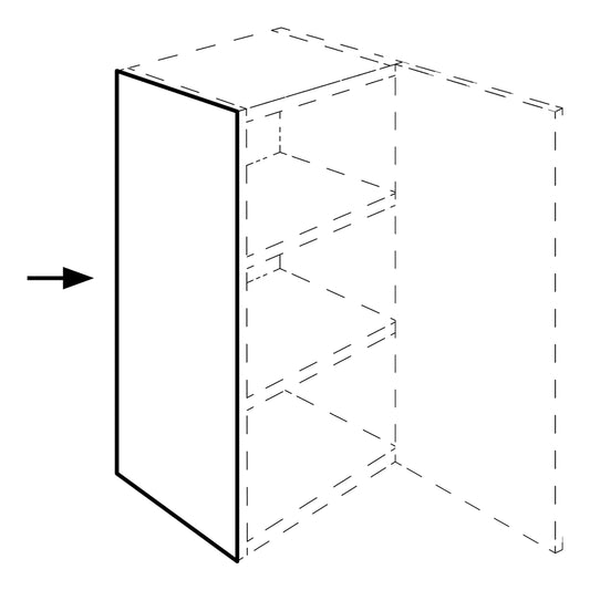 CNC Classic Highland White 84" H Integrated Finished End