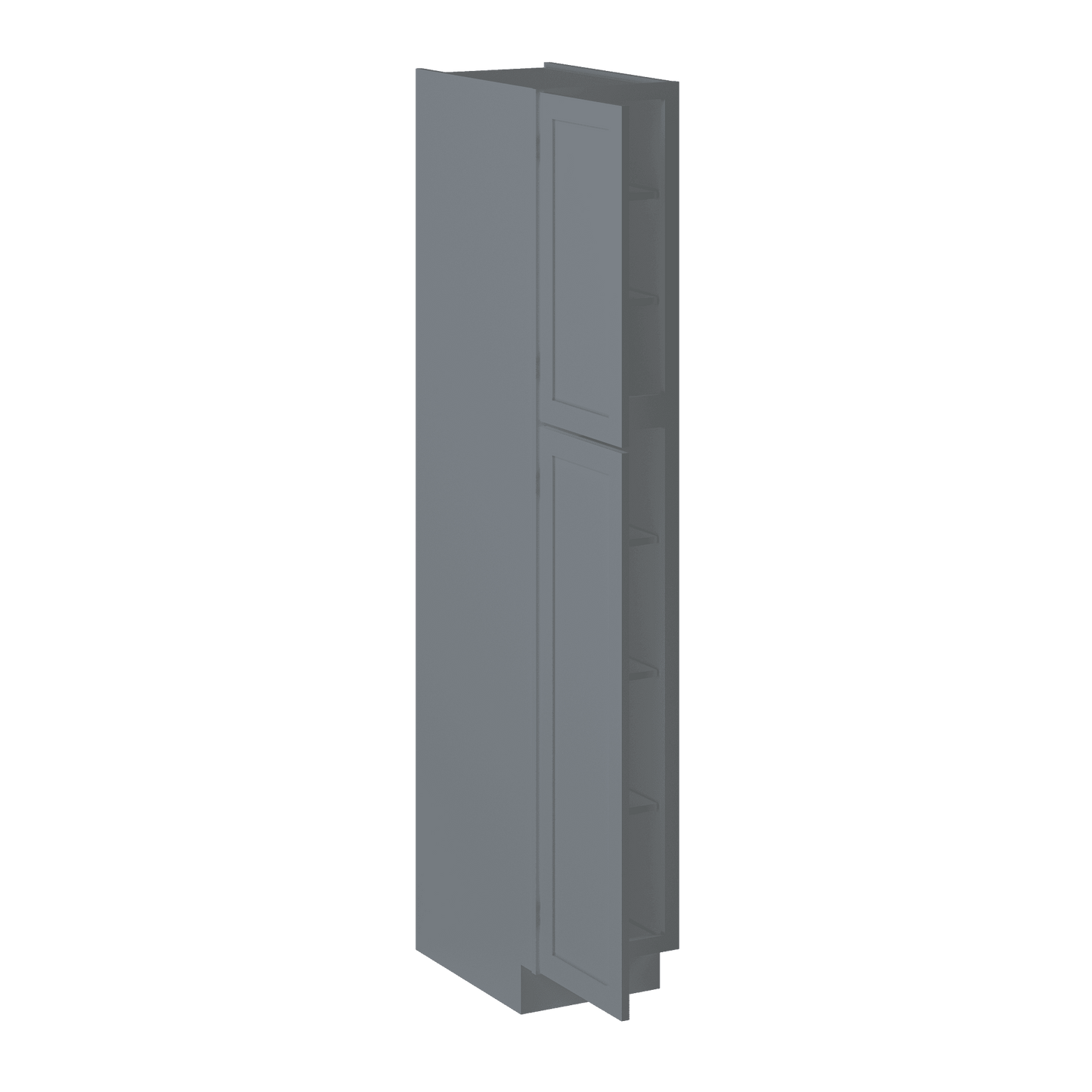 Utility Kitchen Cabinet U1584 Colonial Gray LessCare 15 in. width 84 in. height 24 in. depth