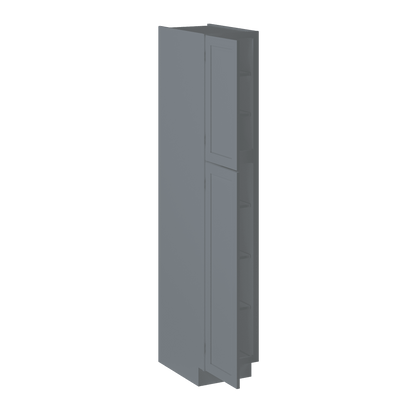 Utility Kitchen Cabinet U1584 Colonial Gray LessCare 15 in. width 84 in. height 24 in. depth